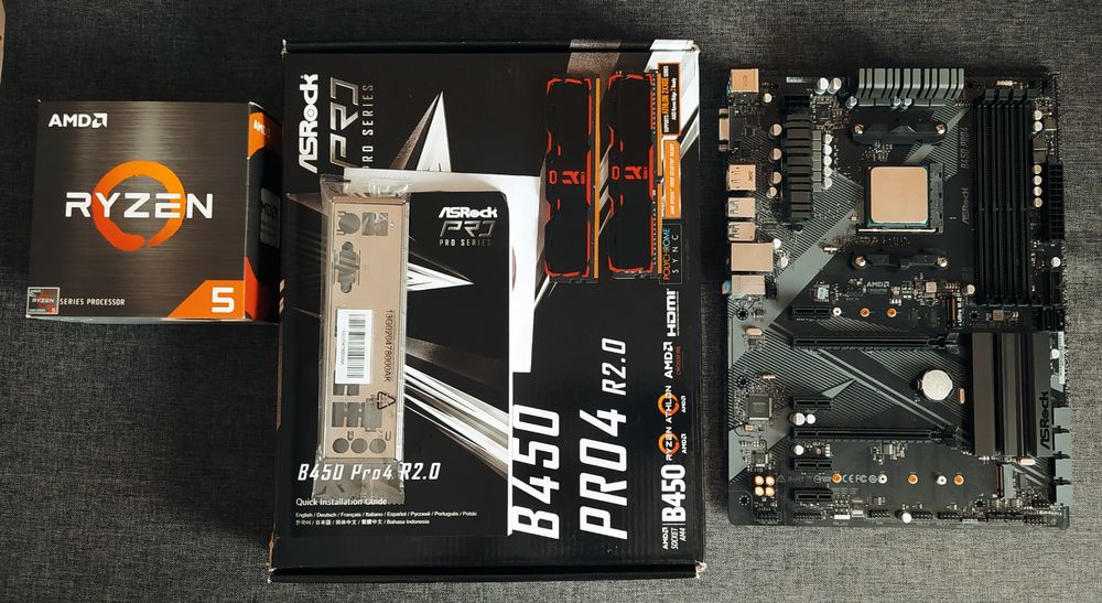 Ryzen 5 2600X+ B450+ 16/32Gb DDR4 игровой комплект s-AM4