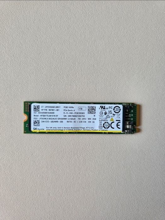 Dysk SSD NVMe 1 TB SK hynix (nowy!)