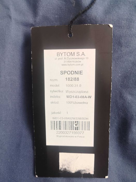 BYTOM spodnie garniturowe męskie