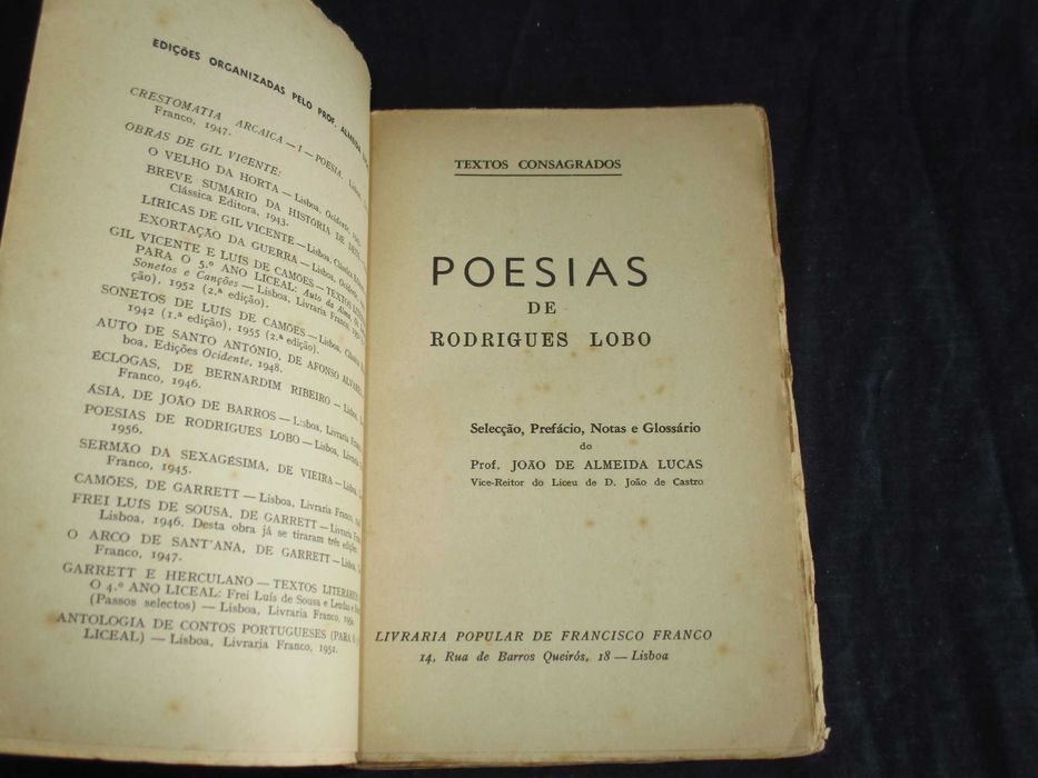 Livros Textos Consagrados Livraria Popular de Francisco Franco