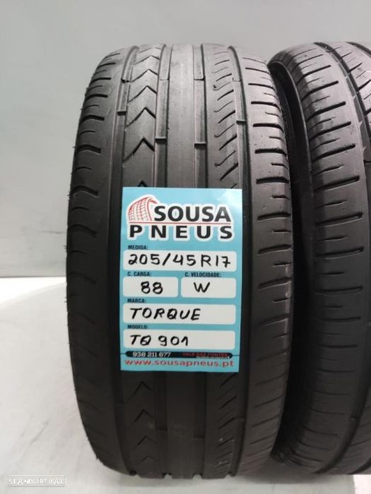 2 pneus semi novos 205-45r17 torque - oferta dos portes