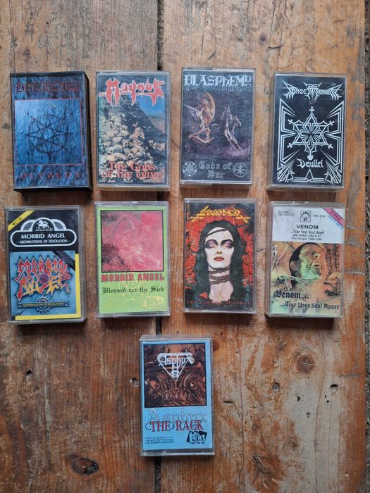 kasety Sarkofago,Magnus,Bathory,Blasphemy inne