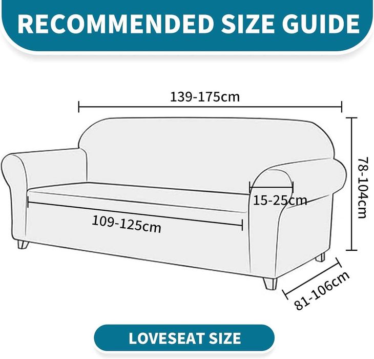 YSTELLAA Elastyczny pokrowiec na sofę 3-osobową
