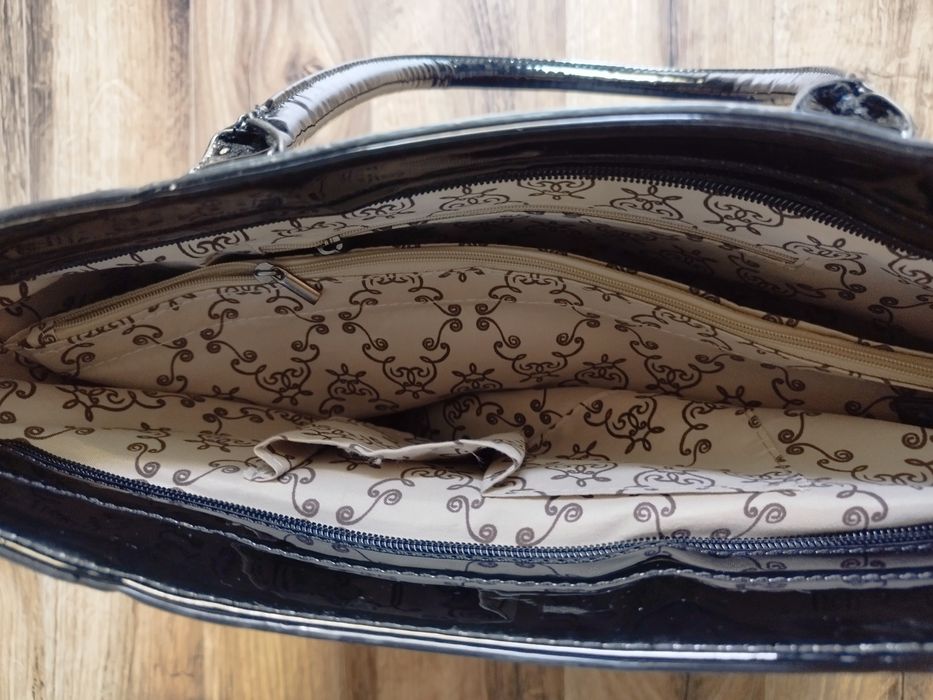 Torebka duża A4 granat nowa G&T Collection