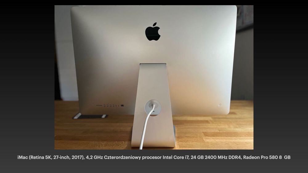 iMac 27' 5K Retina 2017r i7 4,2Ghz/HDD 500 GB SSD/RAM 24GB/Pro580 8GB