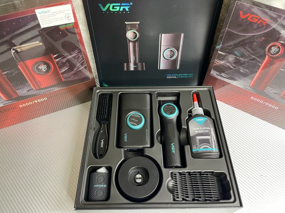 Професійний тример та шейвер VGR V977-377|Набір для стрижки і гоління