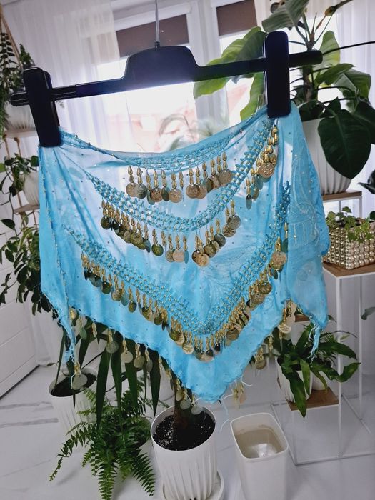 Chusta do tańca brzucha orientalna dance frędzle