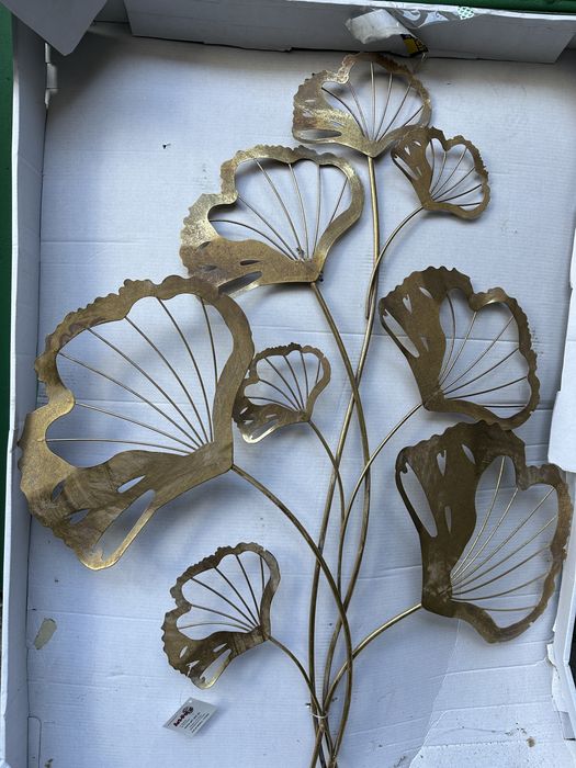 Dekoracja ścienna miłorząb  złota nowa