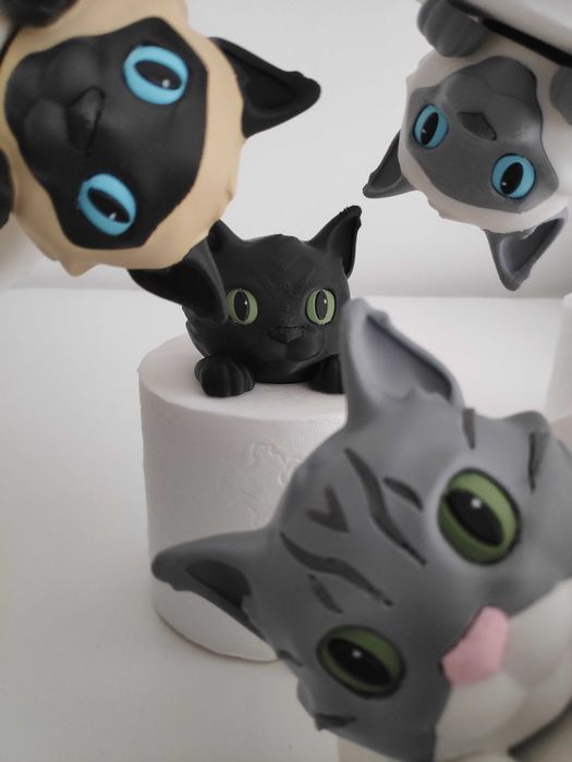 Suporte papel higeinico - Gato Divertido