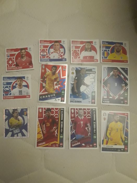 12 cromos topps do euro 2024
