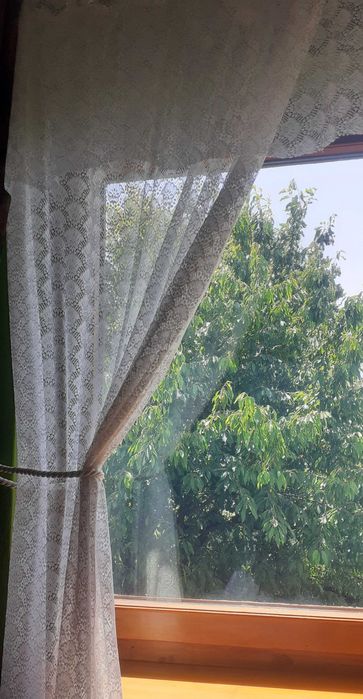 Komplet długich firan + lamberkin