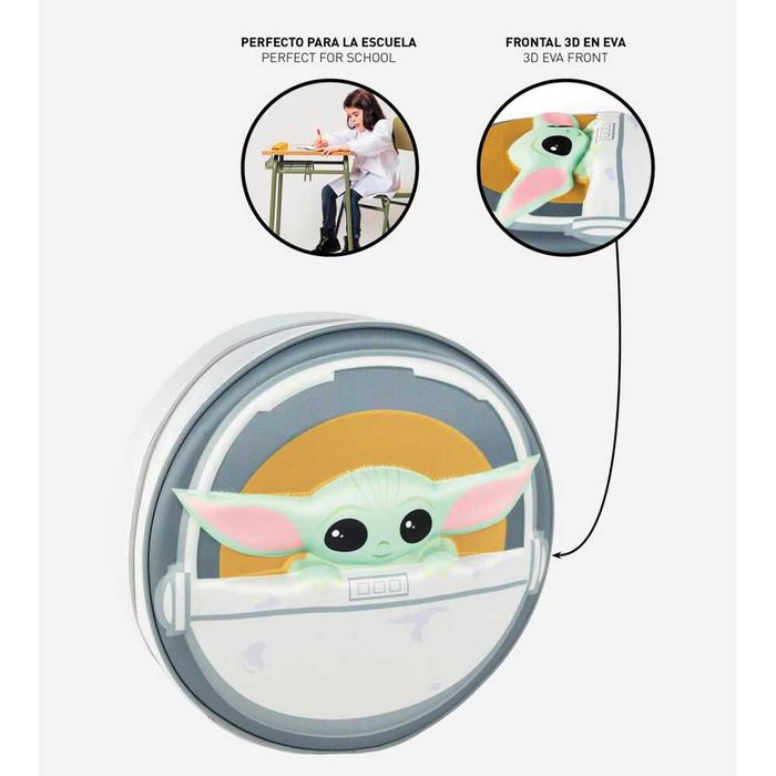 Mochila Com Relevo Star Wars Mandalorian Grogu "Baby Yoda"