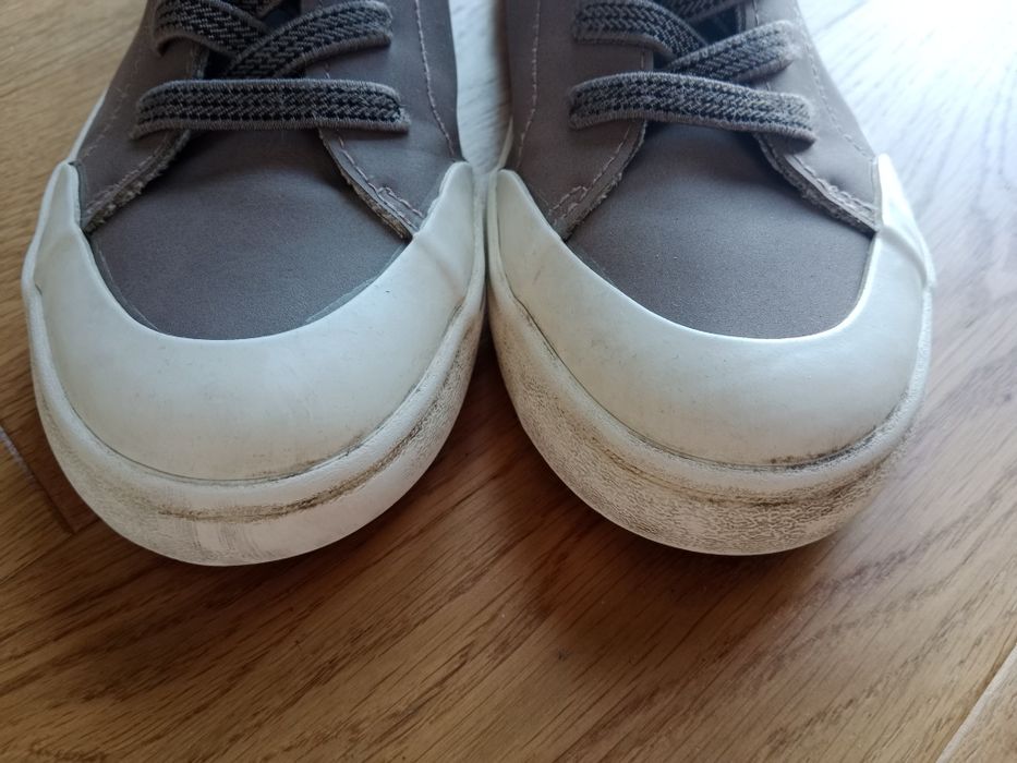 Buty trampki wysokie ocieplane na rzep brązowe beżowe HM rozm. 35