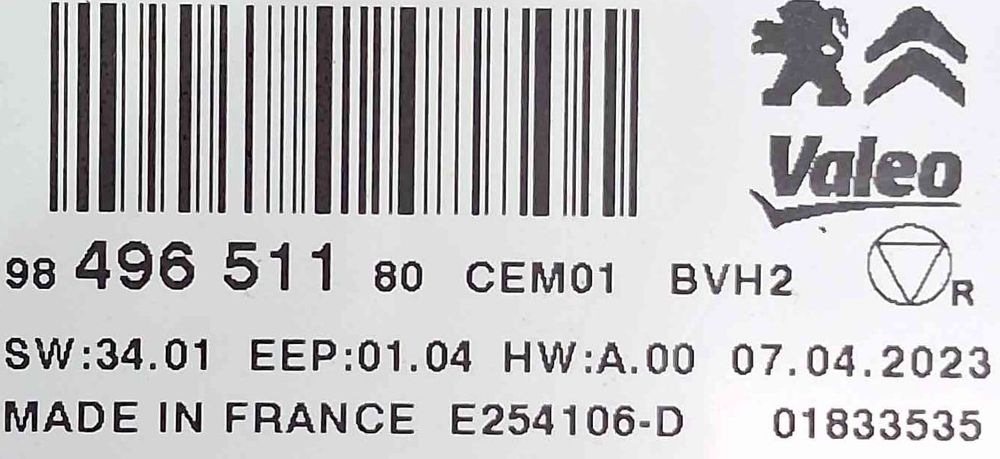 Módulo Eletrónico 9849651180 - CITROËN C3 III