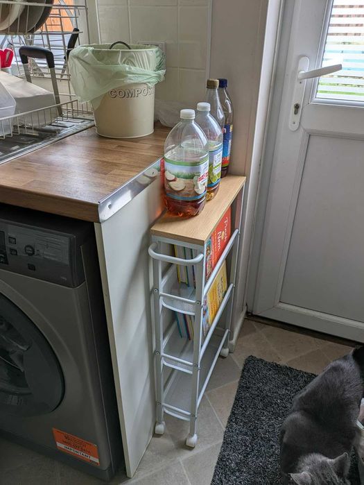 Półki akcesoria do łazienki z poziomami biały przechowywanie