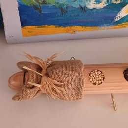 Rustic Kitchen Rack Made from Wooden Roller #444827794178068482