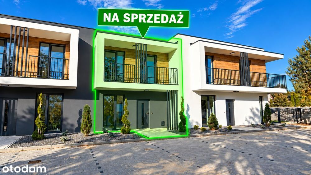 Dom w zabudowie Szeregowej z ogrodem i zamkniętym parkingiem