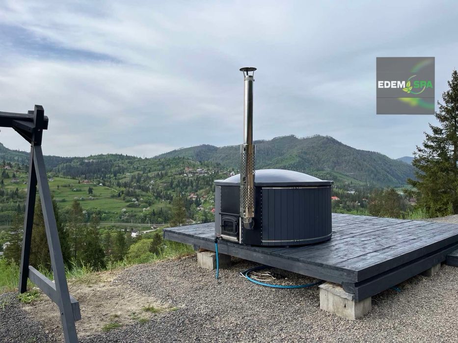 Чан з джакузі! Спа купель! Чан на дровах! Баня офуро! Спа!