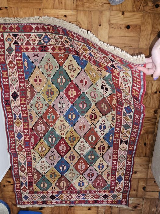 Kilim Persa de Tabriz Original - 150x100cm (Novo)