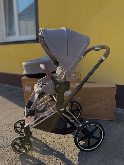 Коляска 2 В 1 Cybex Priam Platinum Lux Шасі Chrome Brown