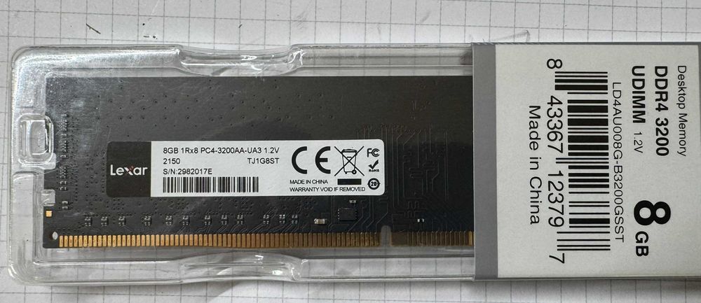 Pamięć RAM LEXAR Pamięć RAM Lexar DDR4 8GB 3200 CL22 Czarny
