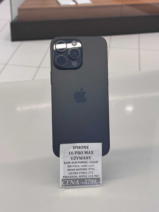 iPhone 16 Pro Max 256GB Bat 97% Topcase Vivo *Raty 0%