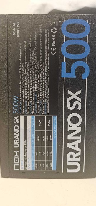 Fonte Alimentação 500W Urano SX NOVA