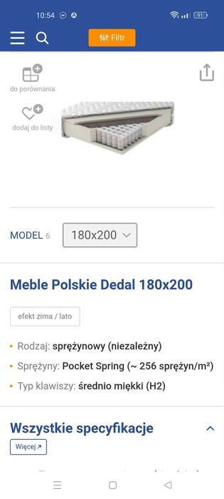 Materac 180x200 Nowy