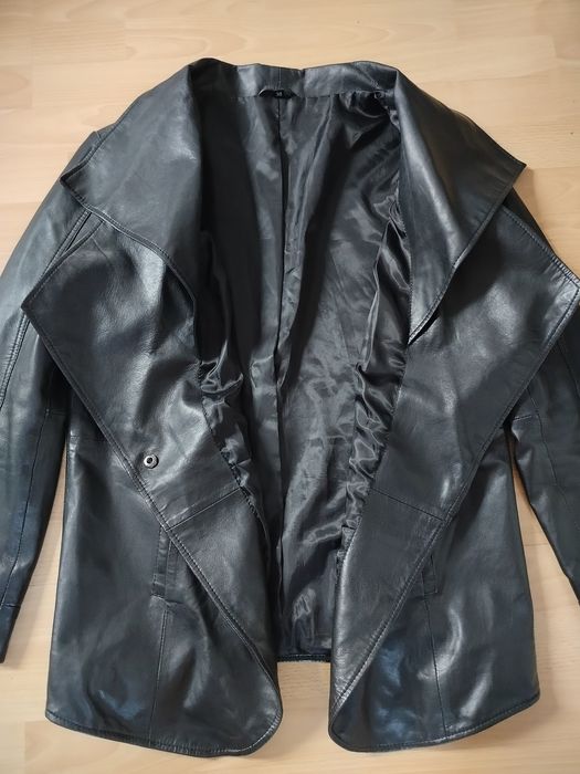 Super Marynarka oversize skórzana 38