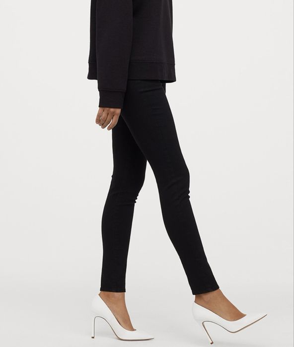 Чорні джогери джегінси джинси скіні завужені від h&m 36 38