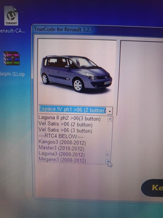 Привязка ключ карты Рено.