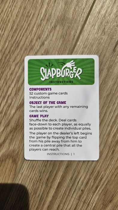 Slap Burger. Strategiczna gra karciana