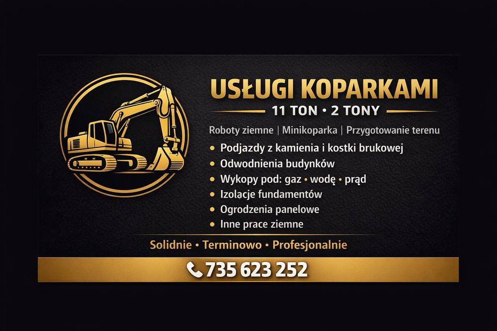 Usługi koparką Minikoparka