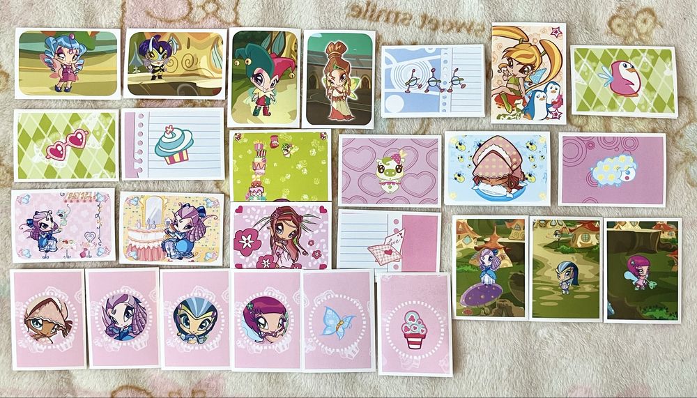 Наліпки паніні до альбому Піксі Вінкс 2008 року Pixie Winx panini