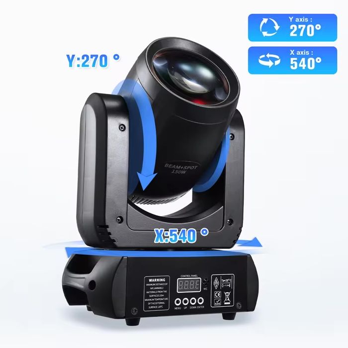 рухома головна лампа, DMX світлодіодний ефект 150w