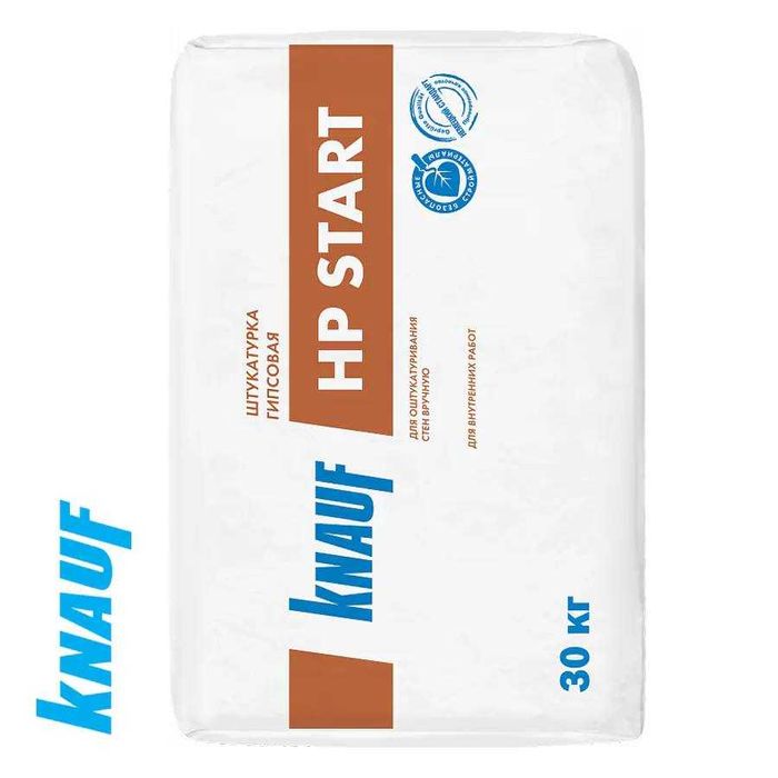 Штукатурка гіпсова Кнауф Старт (30 кг), Кнауф Фініш (25кг)