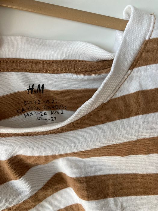 T-shirt H&M 92 paseczki bawełna