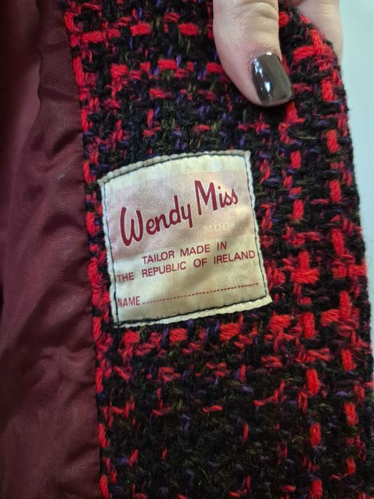 Kurtka dziecięca w kratkę z kapturem miś