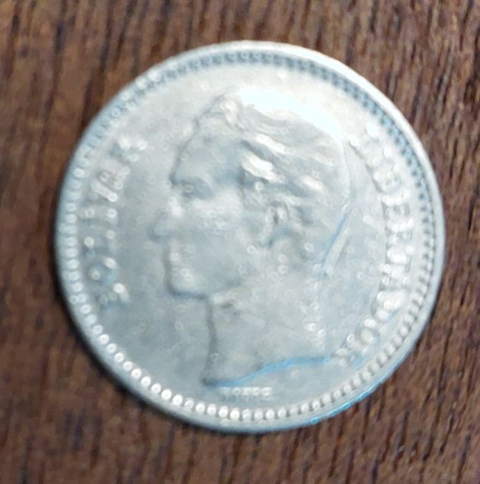 Moeda da República da Venezuela do ano 1965 (25 cêntimos)