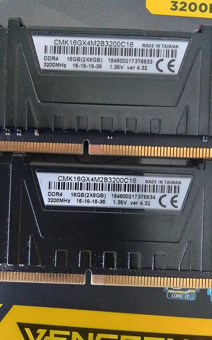 ОЗП Corsair DDR4 16GB (2x8GB) 3200Mhz. Vengeanc