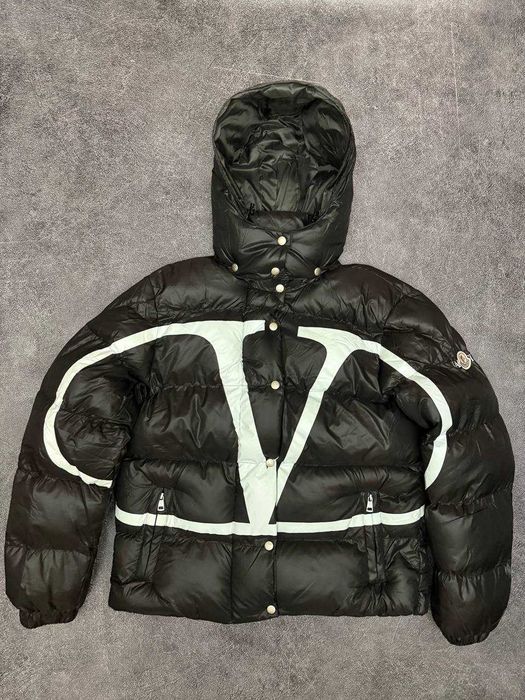 Valentino x Moncler Puffer Jacket Black White