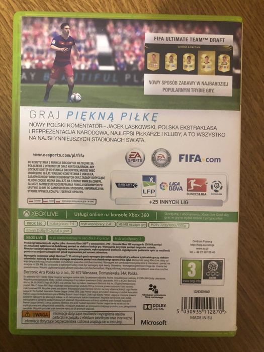 FIFA 12 FIFA 15 FIFA 16 na konsolę Xbox 360