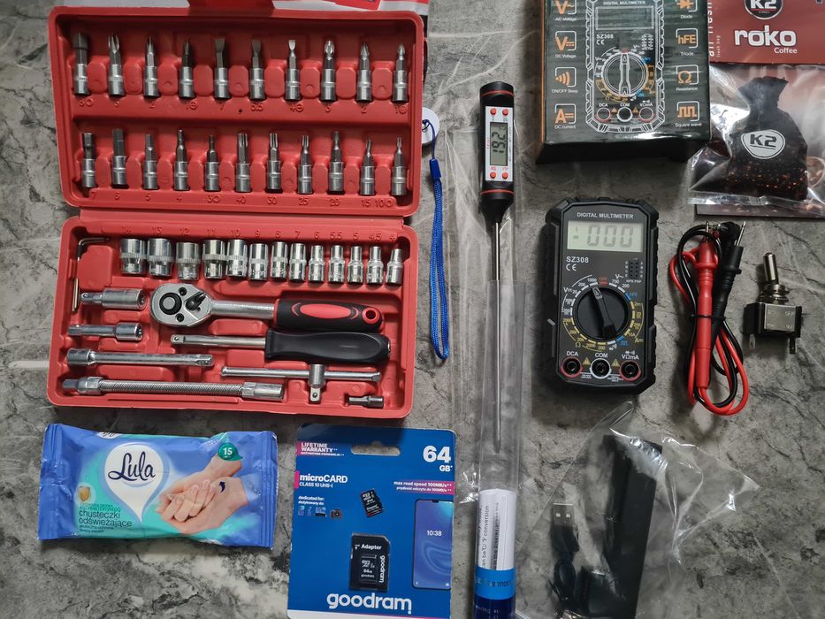 Tania NOWA elektronika Multimetr 46szt KLUCZY patrz OKAZJA
