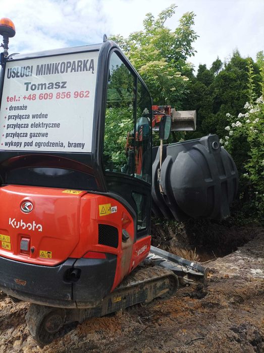 Usługi koparko- ładowarką, minikoparką, transportowe wywrotkami