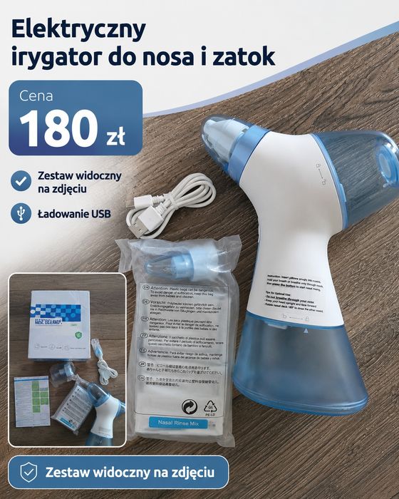 Elektryczny irygator do nosa