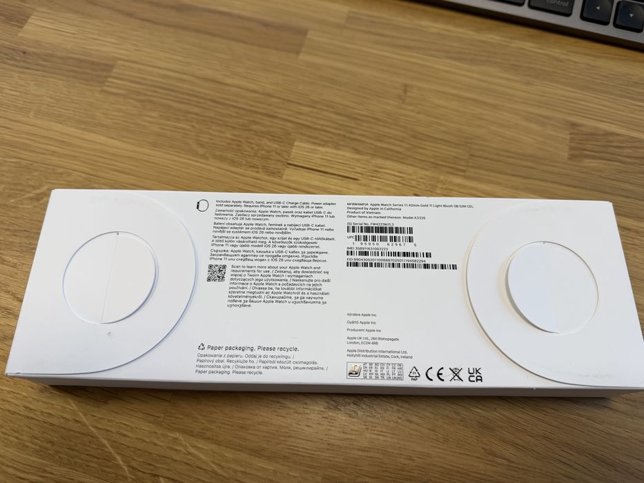 Apple Watch 11 42mm złoty gold koperta z tytanu, nowy nieodpakowany