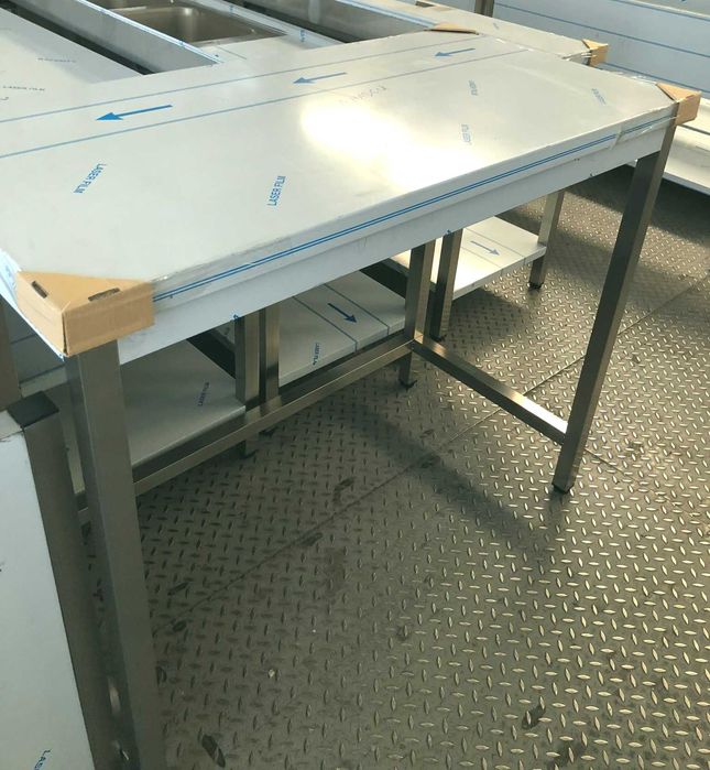 Escaparate/Mesa aço inox T1 - 1000x600x850mm - NOVO