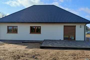 domek 100m2 Stan deweloperski dom parterowy dach 4-spadowy