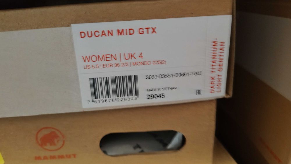 Mammut 36 2/3 22,5cm Ducan Mid GTX Nowe Oryginalne Najtaniej