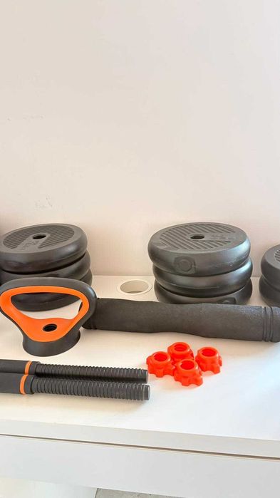 Kit de Halteres Xiaomi FED 40kg Ajustável + Barra + Kettlebell
